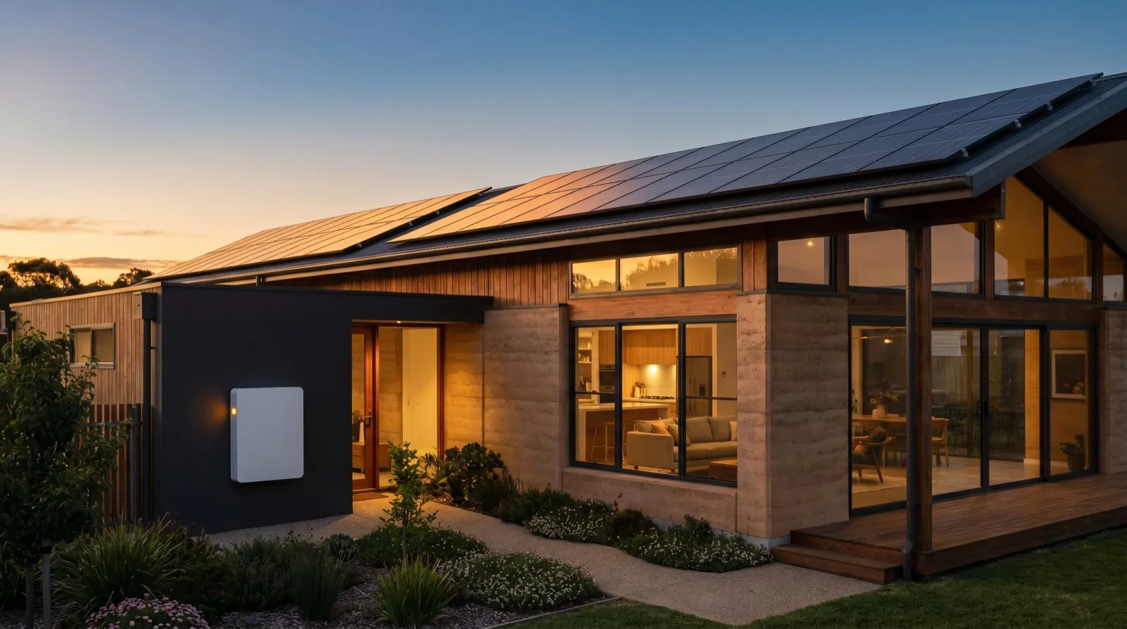 A modern Victoria home with rooftop solar and a home battery